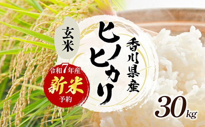 新米(玄米)ヒノヒカリ30kg （玄米 新米 30キロ （令和6年産 30キロ玄米  