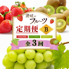 【ふるさと納税】讃岐のフルーツ3回定期便【B】【さぬきひめ苺】【シャインマスカット】【さぬきキウイっこ】　お届け：2月上旬～12月中旬まで
