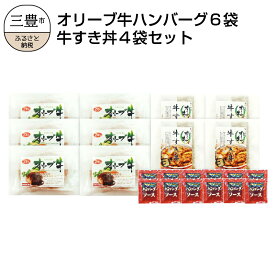 【ふるさと納税】オリーブ牛 ハンバーグ6袋・牛すき丼4袋セット s-15 お試し 冷凍 小分け 国産 牛肉 玉ねぎ 旨味 コク 惣菜 簡単調理 おかず 温めるだけ 家族 ごはん 時短 惣菜 讃岐牛 レンチン 一人暮らし 簡単 香川県 三豊市 ご当地 10,000円 台 返礼品 ササハラ