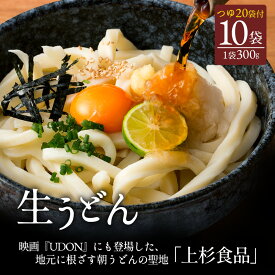 【ふるさと納税】 讃岐うどん 上戸うどん 生うどん 10袋入りセット【だしつゆ付】(300g×10袋) [ うどん 半生うどん 高評価 食べログ上位店 香川県 三豊市 映画UDON登場店 生うどん 老舗製麺所 人気セット 製麺所 送料無料 人気 セット 返礼品 10000 10,000円 台 上杉食品 ]