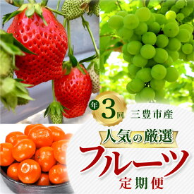 【ふるさと納税】人気の厳選 フルーツ 定期便(年3回) いちご 400g シャインマスカット 1房 (約550g) みかん (約5kg) さぬきひめいちご 金時紅みかん 果物 旬の季節にお届け 年3回お届け お取り寄せ お取り寄せグルメ 香川県三豊市産 送料無料