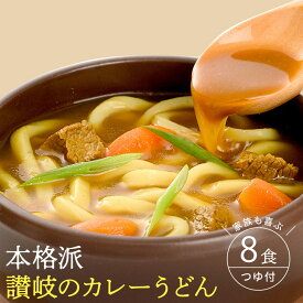 【ふるさと納税】【ゆうパケット】讃岐のカレーうどん 8食セット 旨さの秘訣！濃厚スープのカレーうどん！ピリッと辛口、癖になるトロトロ感 魚介だしが決め手 絶品カレーうどん 濃厚スープで仕上げる至福のカレーうどん 癖になる濃厚カレーうどん 秋 旬