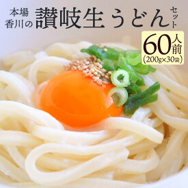 【ふるさと納税】讃岐うどん 香川 讃岐 生うどん セット 60人前 (小分け 30袋）大容量 [ うどん モチモチ感 コシ 人気 カレーうどん 釜玉 かけだし ざるうどん まとめ買い 麺類 お取り寄せ 送料無料 香川県 三豊市 返礼品 お取り寄せグルメ 食品 15000円 瀬戸内讃岐工房 ]