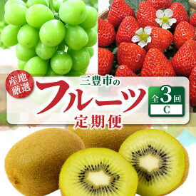 【ふるさと納税】 フルーツ 定期 三豊市 産地厳選三豊のフルーツ3回定期便C シャインマスカット 大粒 糖度 17度以上 追熟品 グリーンキウイフルーツ キウイ いちご 苺 人気 ランキング ギフト お取り寄せ 香川県 三豊市 ご当地 40000円 40,000円 台 返礼品 マミィギフト