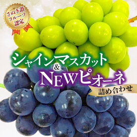 【ふるさと納税】【さぬき讃フルーツ認定】 締め切り間近 シャインマスカット＆NEWピオーネ詰め合わせ シャインマスカット 大粒 贈答用 ギフト お取り寄せ 国産 旬 新鮮 産地直送 高級 ぶどう 葡萄 ブドウ 皮ごと 種なし たねなし 詰め合わせ 詰合せ 詰合わせ