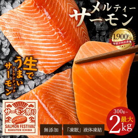 【ふるさと納税】 サーモン メルティーサーモン 300g～最大2kg 遂に登場！ 無添加 アトランティックサーモン [ 鮭 定期便 さけ サケ 海鮮 生サーモン 生食サーモン 人気 定期便アトランティック フィレ 冷凍配送 10000円 以下 30,000円 台 返礼品 香川県 三豊市 瀬戸水産 ]
