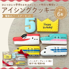 【ふるさと納税】 アイシングクッキー クッキー 電車 6枚セット 電車好きなお子さまにオススメのバースデーセット♪ [ 誕生日 バースデー モチーフ クッキー6枚セット 手作り お子さま向け バースデーセット プレゼント ギフト お取り寄せ 10000 10,000円 台 mogu ]