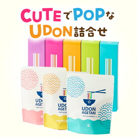 【ふるさと納税】CUTEでPOPなUDON詰合せ うどん カラフル 5色 さぬきうどん あげうどん 半生うどん 意外性 贈り物 ギフト プレゼント HANAIRO お菓子 スナック スナック菓子 新食感 おやつ おつまみ AGETAN つゆ つゆ付き キュート ポップ 香川県 三木町 送料無料
