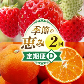【ふるさと納税】季節の恵み2回定期便D 果物 定期便 果物定期便 フルーツ フルーツ定期便 定期 旬 旬の果物 旬のフルーツ 旬の定期便 いちご みかん 贈答 贈り物 ギフト 厳選 果実 青果物 果汁 ご褒美 デザート スイーツ 香川県 三木町 送料無料
