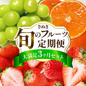 【ふるさと納税】＼ランキング急上昇／ さぬき旬のフルーツ満足 3回定期便 果物 フルーツ 青果 青果物 いちご みかん シャインマスカット さぬきひめ 小原紅早生みかん 果物定期便 フルーツ定期便 マスカット 旬の果物 季節の果物 贈答 贈り物 ギフト 化粧箱 香川県 三木町