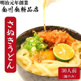 【ふるさと納税】二段熟成半生さぬきうどん30人前（300g×10袋） 麺類 和食 小麦製品 コシ しなやか のど越し 本場 ぶっかけ ざる かけうどん 夕飯 ランチ あっさり 釜あげ