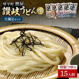 【ふるさと納税】狸屋 讃岐うどん大満足セット 15人前 特製4種のつゆ付き 詰合せ 生うどん カレー つゆ うどん 本場 讃岐 讃岐うどん さぬきうどん ご当地 グルメ 名産品 食品 四国 F5J-203