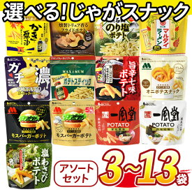 【ふるさと納税】＜訳あり セットが選べる！＞ お試し 訳アリ じゃがスナック【アソート】 (3袋/9袋/13袋・1袋最大50g) 簡易梱包 お菓子 おかし おやつ スナック おつまみ ポテト モス モスバーガー じゃがいも 食べ比べ 送料無料 常温保存 【man225】【味源】