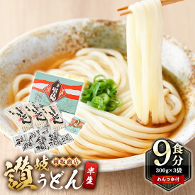 【ふるさと納税】本場讃岐うどん ＜つゆ付・半生タイプ・熨斗対応可＞「二番」9食分 (300g×3袋) めんつゆ付 本場 讃岐 讃岐うどん さぬき 香川県 半生 小麦 麺 粉もの 老舗 粉問屋 釜玉 醤油 ぶっかけうどん 釜揚げ お中元 熨斗 のし 常温 常温保存 【man015】【岡坂商店】