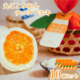 【ふるさと納税】丸ごとみかんチーズケエキ 10個セット チーズケーキ お菓子 道後温泉 スイーツ おやつ みかん レアチーズ ケーキ