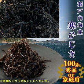 【ふるさと納税】【松山市中島産】寒ひじき 100g 天然 ひじき 乾燥ひじき 海産物 海藻 寒ひじき 煮物 貴重 ひじき 無添加 ひじき サラダ 鉄分 国産 愛媛 松山 瀬戸内