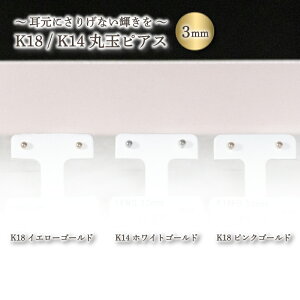 【ふるさと納税】 3.0mm 丸玉 ピアス K18 イエローゴールド / K18 ピンクゴールド / PT900 プラチナ