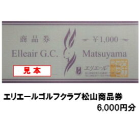 【ふるさと納税】 エリエールゴルフクラブ松山 レストラン利用券　6,000円分