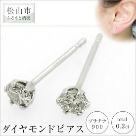 【ふるさと納税】 プラチナ900ダイヤモンドピアス （トータル0.2ct）