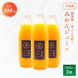 【ふるさと納税】【金賞受賞】宗方印 みかんジュース 3本セット(1000ml×3本セット) セット 愛媛 みかんじゅーす みかん ジュース フルーツジュース 濃厚 100％ジュース ストレートジュース ジュースセット 無添加 果汁100% ストレート【VB00660】【B66】