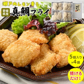 【ふるさと納税】（瀬戸内産）瀬戸内レモン香る真鯛フライ 5個入り×4袋【V002710】【配送不可地域：離島】 瀬戸内海 天然 真鯛 フライ 揚げ物 冷凍 レモン 海産物 海鮮 魚介類 新鮮 しまなみ海道 今治市 愛媛県 国産 しまなみ味海道 ふるさと納税 おかず