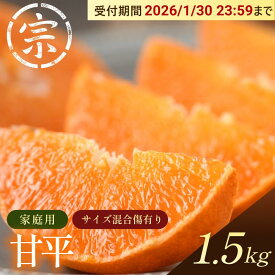 【ふるさと納税】＼農家を応援キャンペーン実施中／【先行予約】甘平（家庭用）約1.5kg【K003630K】2026年1月中旬～2月上旬に順次発送予定 愛媛県 今治市 先行予約 今治産 宗方 甘平 みかん フルーツ 甘い 柑橘 果物 愛媛みかん ふるさと納税