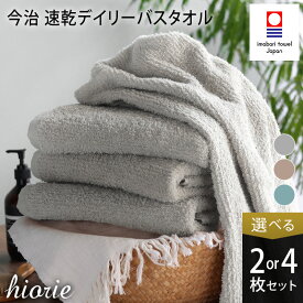 【ふるさと納税】 今治タオル 速乾 Daily バスタオル 2〜4枚セット ＜ミストブルー モカ ライトグレー＞ ヒオリエ 【I001190】 今治バスタオル 無地 今治タオル 今治 速乾バスタオル 薄手バスタオル ブランドタオル ブランドバスタオル 今治タオルふるさと納税