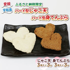【ふるさと納税】 ＼10営業日以内発送／ ★ ふるさと納税限定 ★ ハート型 じゃこ天 と 身天ぷら セット 計18枚 薬師神かまぼこ 練り物 さつま揚げ かまぼこ 揚げかまぼこ 天ぷら 蒲鉾 冷蔵 惣菜 小分け 酒 おつまみ 特産品 郷土料理 お中元 国産 愛媛 宇和島 C012-019006