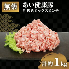 【ふるさと納税】 豚肉 小分け 真空パック ミックス ミンチ 約 500g × 2袋 計 1kg 無薬 あい健康豚 あい健康牧場 niku 豚 豚肉 ぶた ぶたにく ブランド豚 豚挽き肉 豚挽肉 挽肉 挽き肉 ひき肉 お肉 肉 冷凍 農家直送 産地直送 国産 愛媛 宇和島 E012-154007