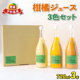 【ふるさと納税】 予約受付 柑橘 ジュース 720ml ×3本 柑橘ソムリエ愛媛 果汁 飲料 柑橘 みかんジュース ストレートジュース 100%ジュース 100％ 果物 フルーツ ストレート 無添加 蜜柑 農家直送 産地直送 数量限定 国産 愛媛 宇和島 H015-064001