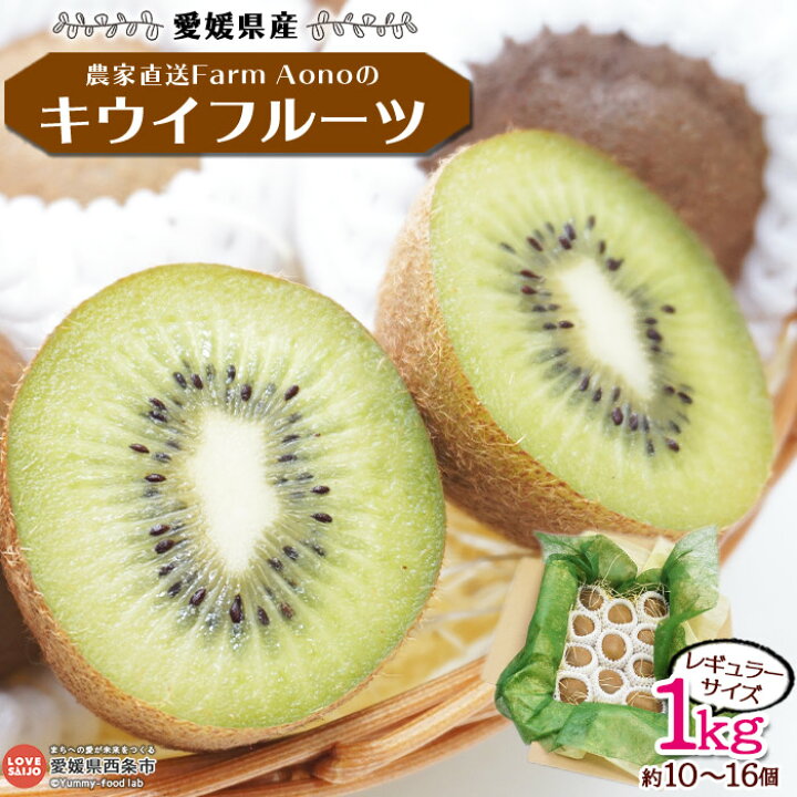 楽天市場 ふるさと納税 農家直送farm Aono キウイフルーツ レギュラーサイズ 1kg 約10 16個 愛媛県産 翌月末迄に順次出荷します キューイ キウィ ヘイワード フルーツ 果物 愛媛県 西条市 常温 愛媛県西条市