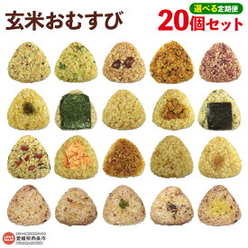 【ふるさと納税】＜玄米 おむすび 20個セット 2～5回定期便＞『入金確認後、翌月末までに第1回目を出荷』おにぎり 冷凍 鶏 チーズ 鮭 カレー 玄米おむすび玄むす屋 かんこめ 愛媛県 西条市