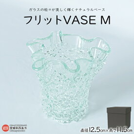 【ふるさと納税】＜フリットVASE M＞ ※翌月末迄に順次出荷します。 花瓶 花器 花入れ つぼ インテリア 雑貨 フラワーベース ガラス おしゃれ ギフト 贈り物 特産品 ミラーズウサ 愛媛県 西条市【常温】
