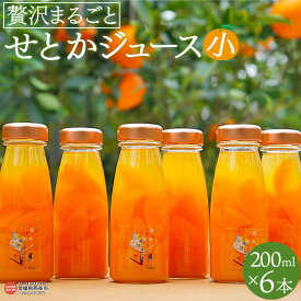 【ふるさと納税】＜贅沢まるごと せとかジュース（小）200ml×6本＞ ※翌月末迄に順次出荷します。 果肉 果汁 みかん ミカン オレンジ 蜜柑 柑橘 砂糖・保存料なし おやつ デザート アレンジ 贈答用 ギフト プレゼント カルモ キッチンアトリエCalmo 愛媛県 西条市 【常温】