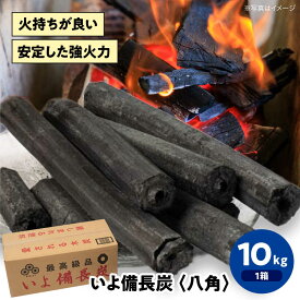 【ふるさと納税】備長炭 「いよ備長炭 八角」10kg BBQ 木炭 燃料 高火力 長時間燃焼 愛媛県大洲市/ミスタースミス[AGAK002] 備長炭 オガ炭 炭 炭焼き 炭火 脱臭 除湿 七輪 焼き肉 バーベキュー キャンプ アウトドア おすすめ 人気 お取り寄せ 送料無料 大洲市