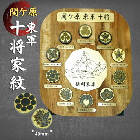 【ふるさと納税】家紋 オブジェ 10将 金属 関ヶ原 東軍 徳川家康 | F13