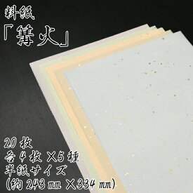 【ふるさと納税】美しい料紙 5種 セット （篝火） 半紙