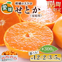 【ふるさと納税】＜せとか（家庭用）約1.2kg／2kg／3kg／5kg 全...