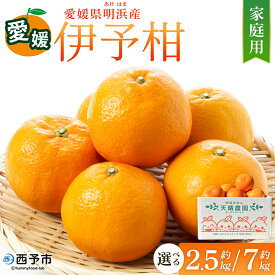 【ふるさと納税】【先行予約】＜伊予柑 家庭用 約2.5kg／7kg＞ 選べる 容量 内容量 ご家庭用 いよかん イヨカン みかん 蜜柑 柑橘 訳あり 果物 くだもの フルーツ ミカン 愛媛 国産 ジューシー 明浜 特産品 笑丸 愛媛県 西予市【常温】『2027年1月下旬より順次出荷予定』