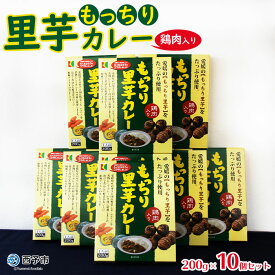 【ふるさと納税】ご当地カレー＜もっちり里芋カレー 10個＞※1か月以内に順次出荷します。 惣菜 加工品 キャンプ 夜食 アール・シー・フードパック レトルト 特産品 愛媛県 西予市 【常温】