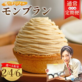 【ふるさと納税】栗 スイーツ ＜城川オリジナル モンブラン 2個／4個／6個＞ 選べる 定期便 回数 マロン 和栗 ペースト クリーム 渋皮煮 ケーキ 生クリーム チーズ タルト メニークエスト 愛媛県 西予市【冷凍】『通常：3か月以内に順次出荷予定』ふるさと納税モンブラン
