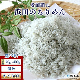 【ふるさと納税】＜老舗網元 浜田の ちりめん (1袋 70g/120g/400g) ＞ 選べる内容量 個数 ギフトBOX 化粧箱 贈答 かたくちいわし 小魚 カルシウム 乾物 小分け 国産 マルヨシ水産 特産品 愛媛県 西予市【冷蔵】『1か月以内に順次出荷予定』