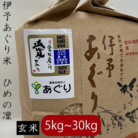 【ふるさと納税】 【キロ数が選べる】米 玄米 5～30kg 伊予 あぐり米 ひめの凜 令和7年産 米 農薬・化学肥料不使用 米 玄米 令和7年産 お米 こめ 農薬・化学肥料不使用 おこめ おにぎり お米 有限会社あぐり 愛媛県 松前町