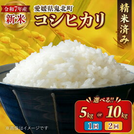 【ふるさと納税】【選べる容量・配送回数】【R7年産新米】愛媛県産 コシヒカリ ｜ ご飯 白米 お米 令和7年産 5kg 10kg 精米済み ※離島への配送不可 ※2025年10月上旬～12月下旬頃に順次発送予定