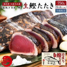 【ふるさと納税】冷凍していない生鰹 高知県産 土佐久礼 藁焼き生鰹たたき 約750g | 魚 お魚 さかな 食品 人気 おすすめ