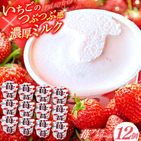 【ふるさと納税】苺アイスクリーム 12個入 アイス 添加物不使用 | 久保田食品【グレイジア株式会社】[ATAC218]