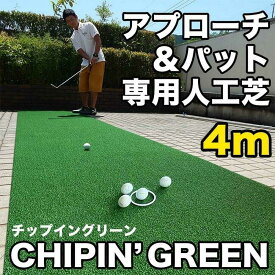 【ふるさと納税】ゴルフ 屋外練習・ アプローチ＆パット専用人工芝 チップイングリーン CHIPIN'GREEN 90cm×4m 【パターマット工房PROゴルフショップ】[ATAG105]