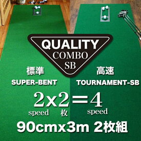 【ふるさと納税】ゴルフ クオリティ コンボ (高品質パターマット2枚組) 90cm×3m 【パターマット工房PROゴルフショップ】[ATAG018] ゴルフ パター マット ゴルフ用品 ゴルフ場 パターマット 練習器具 スポーツ用品 練習