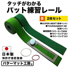 【ふるさと納税】タッチがわかるパット練習レール 2枚組 (標準 高速) 工房製 【パターマット工房PROゴルフショップ】[ATAG053] ゴルフ パター マット ゴルフ用品 ゴルフ場 パターマット 練習器具 スポーツ用品 練習