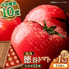【ふるさと納税】【先行予約】希少！プレミアム徳谷トマト約1kg 24個入り 生産者52番 (ウォールナットケース入り)〈2026年1月中旬〜2026年5月下旬頃発送〉/ トマト とまと 高糖度 甘い 贈答 高知 フルーツ 果物 数量限定 【フルーツショップオザキ】[ATAH001]